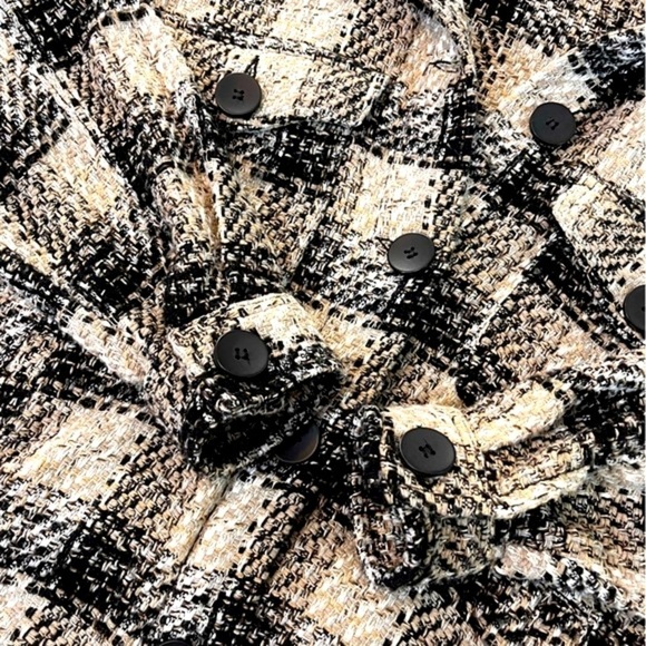 Zara Women’s Chunky Tweed Plaid Shacket - Picture 11 of 15